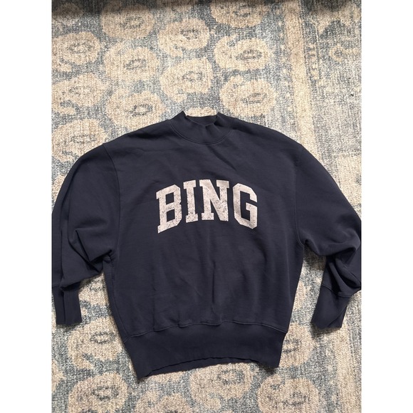 Anine Bing Tops - Anine Bing Bradie Sweatshirt in Navy Size Small Excellent Condition